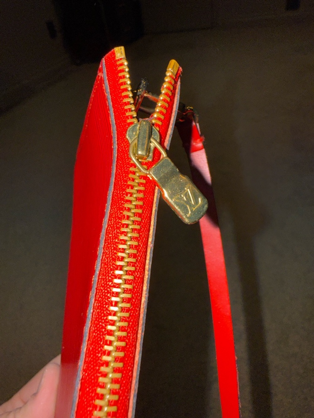 Louis Vuitton Red Epi Leather Wristlet - Authentic - Picture 6 of 9